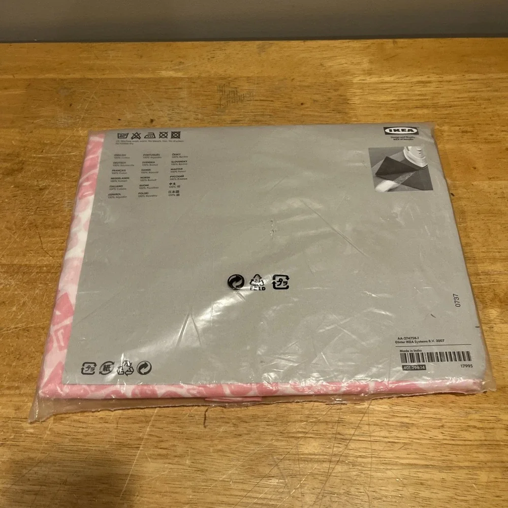 IKEA Curtain Panels Varen Nina Roeraade White Pink 57x98